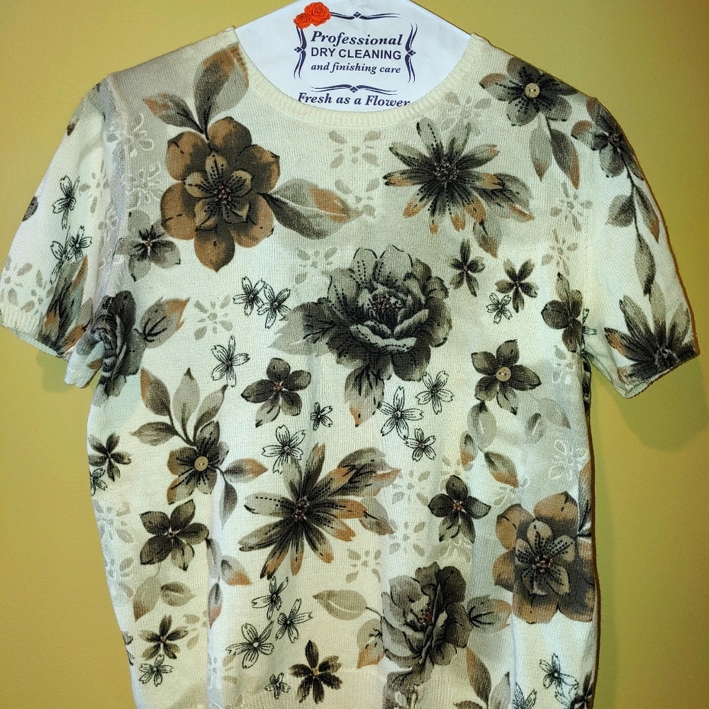 Alfred Dunner embellished floral top